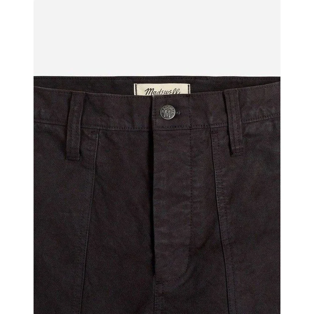 Madewell Workwear Pant Mens 28 Black Coal Relaxed Straight Button Fly AH665 NWT